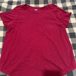 Old Navy Women's Burgundy Short Sleeve Tee